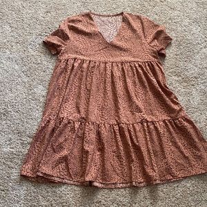 Pink Cheetah Print Dress